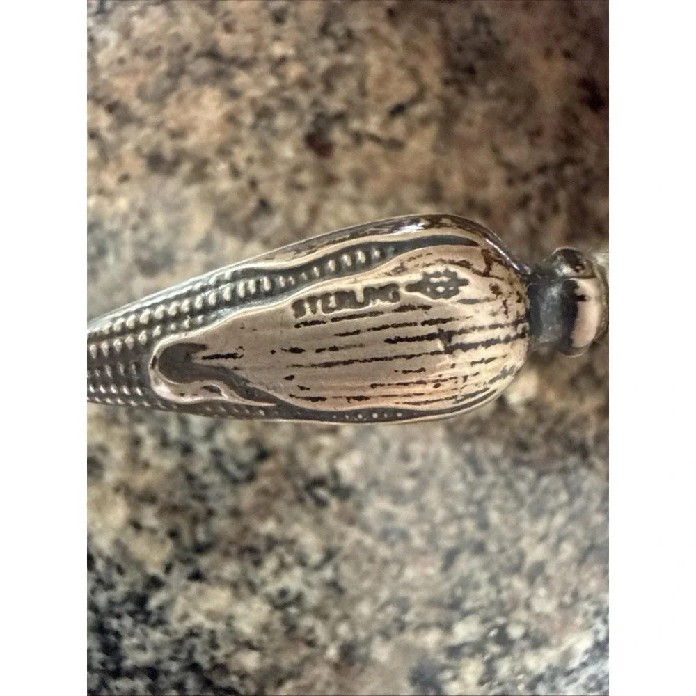 Vintage Webster Co Sterling Silver Handle Dinner Bell Corn Pattern c.1930
